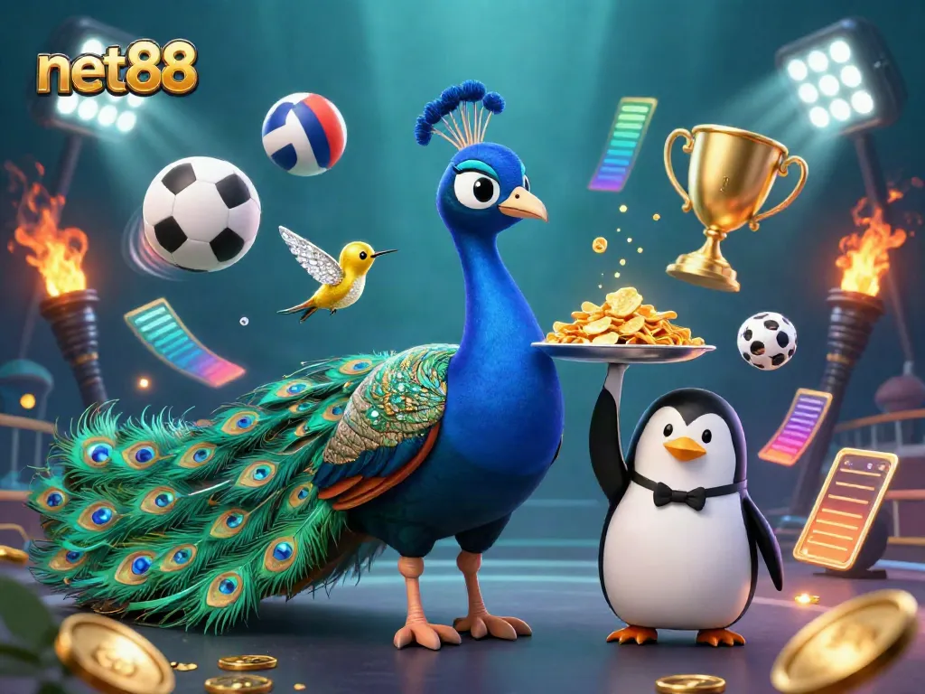 Win big at net88 with dynamic casino gameplay featuring animated characters and sports elements.
