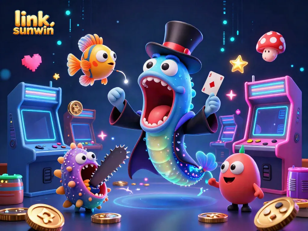 Experience the link sunwin magic in this vibrant 3D casino scene featuring a deep-sea show.