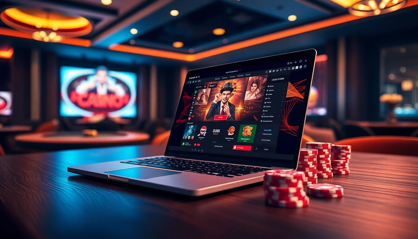 Découvrez un casino en ligne fiable avec une interface de jeu captivante sur un ordinateur portable moderne.