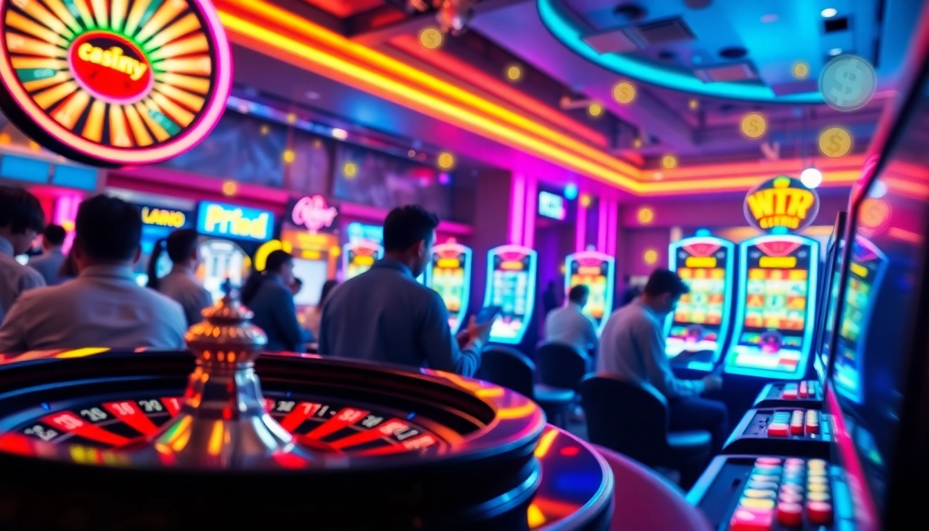 Jouez à des jeux de casino crypto dans une ambiance animée et colorée.