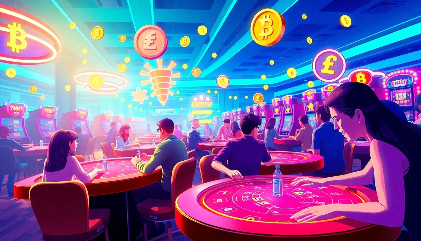 Les joueurs enthousiastes dans un casino français crypto animés par des échanges monétaires rapides.