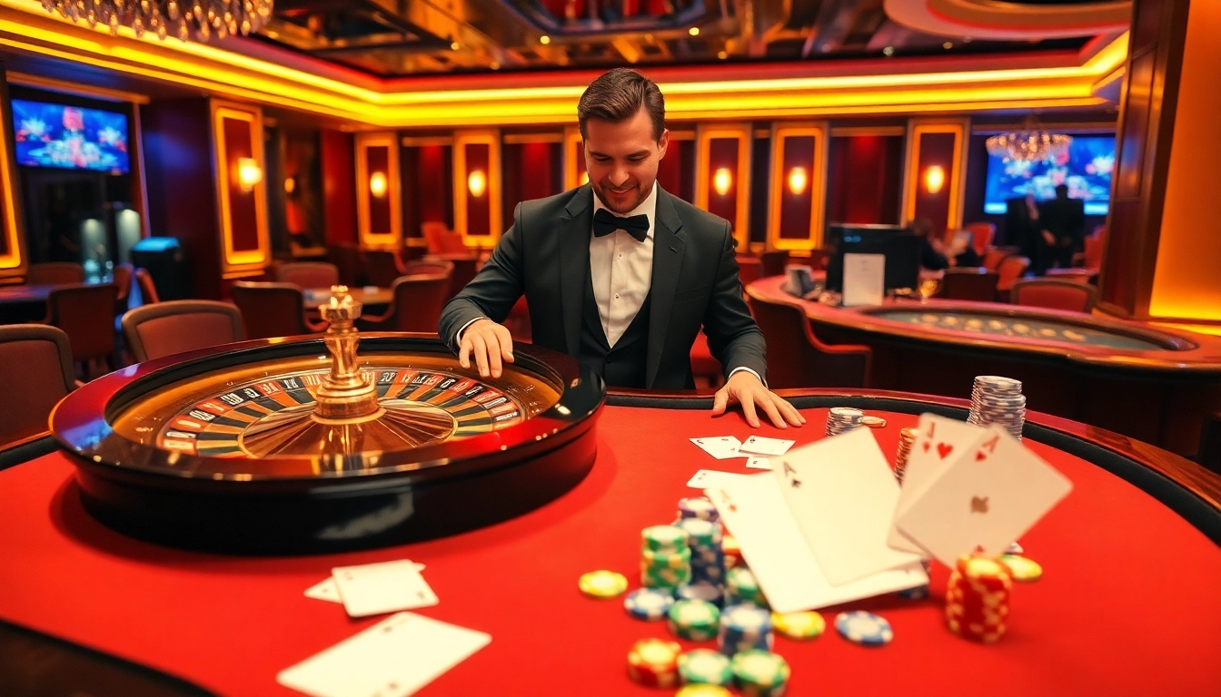 Play live roulette at the meilleur casino roulette live table with vibrant chips and an engaging croupier.