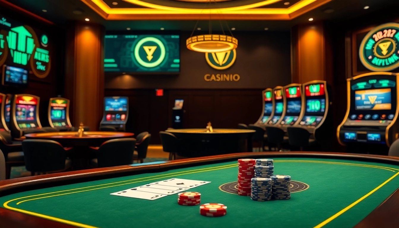 Vivez l'excitation du casino crypto avec des jetons de poker colorés et des écrans numériques.