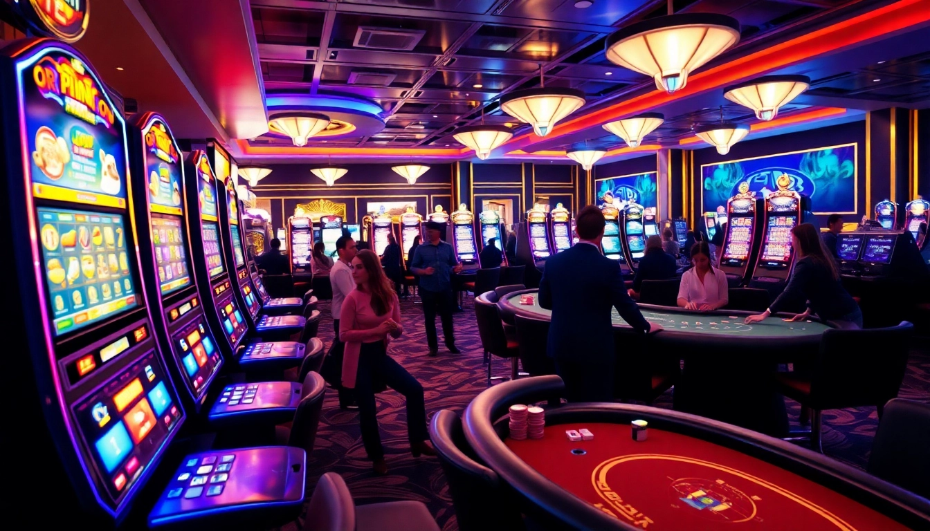 Jouer au casino en ligne avec des machines à sous colorées et une ambiance de jeux immersive