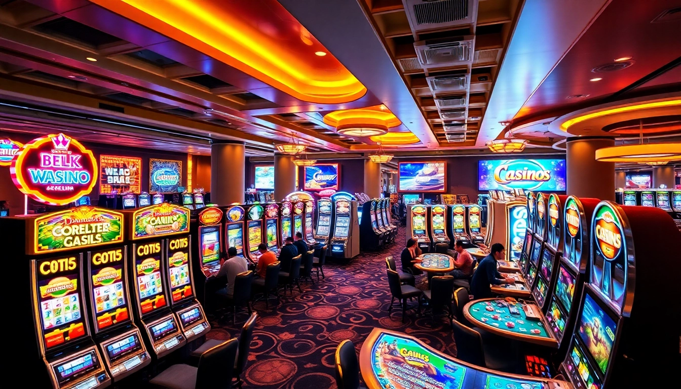 Vibrant casino en ligne gaming experience with players and thrilling slot machines. related image