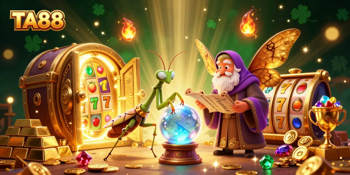 Engage with TA88's exhilarating slot games featuring vibrant 3D characters and casino treasures.