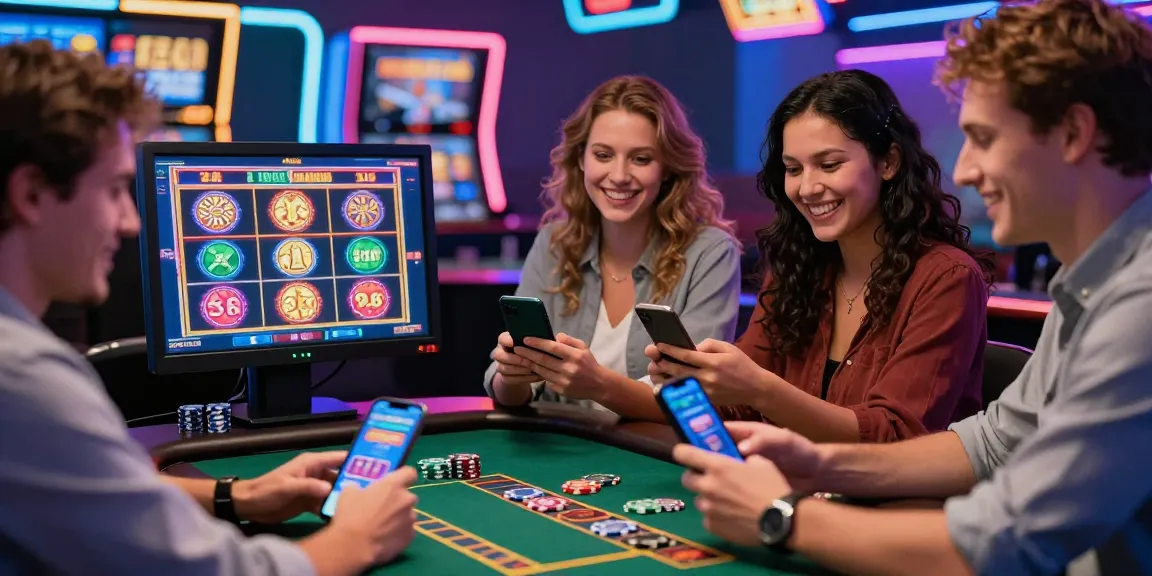 Des joueurs engagés dans des jeux de casino en ligne, illustrant l'expérience immersive et sociale du casino en ligne.