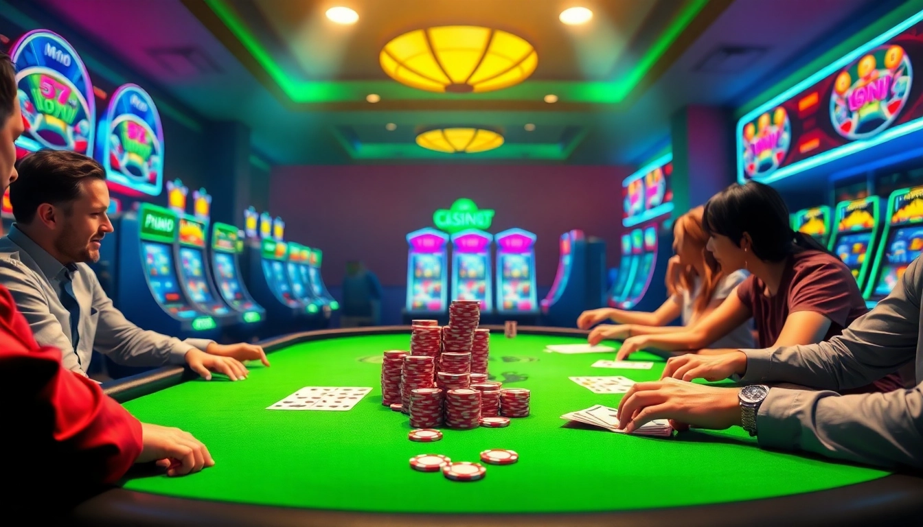 Jouer à casino en ligne avec des jetons et des cartes sur une table animée