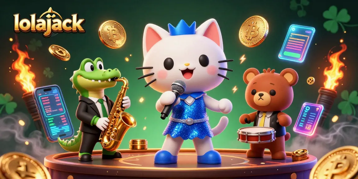 Experience the thrilling vibe at lolajack casino with a vibrant jazz scene and crypto elements.