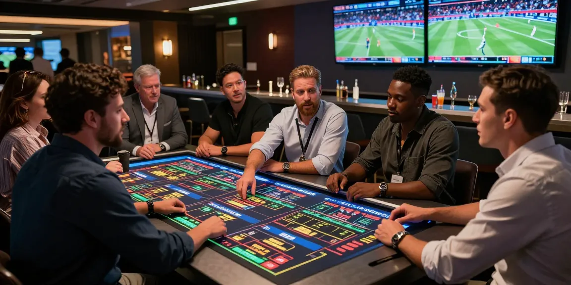 Atmosphère excitante de bookmaker sans limite de mise, parieurs engagés dans des paris élevés, terminaux modernes, ambiance vibrante et professionnelle.