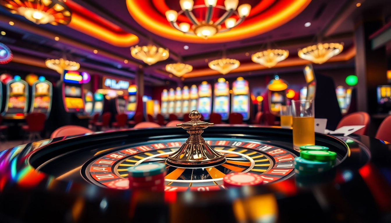 Explore meilleurs casino bonus with lively roulette table and vibrant gaming atmosphere.