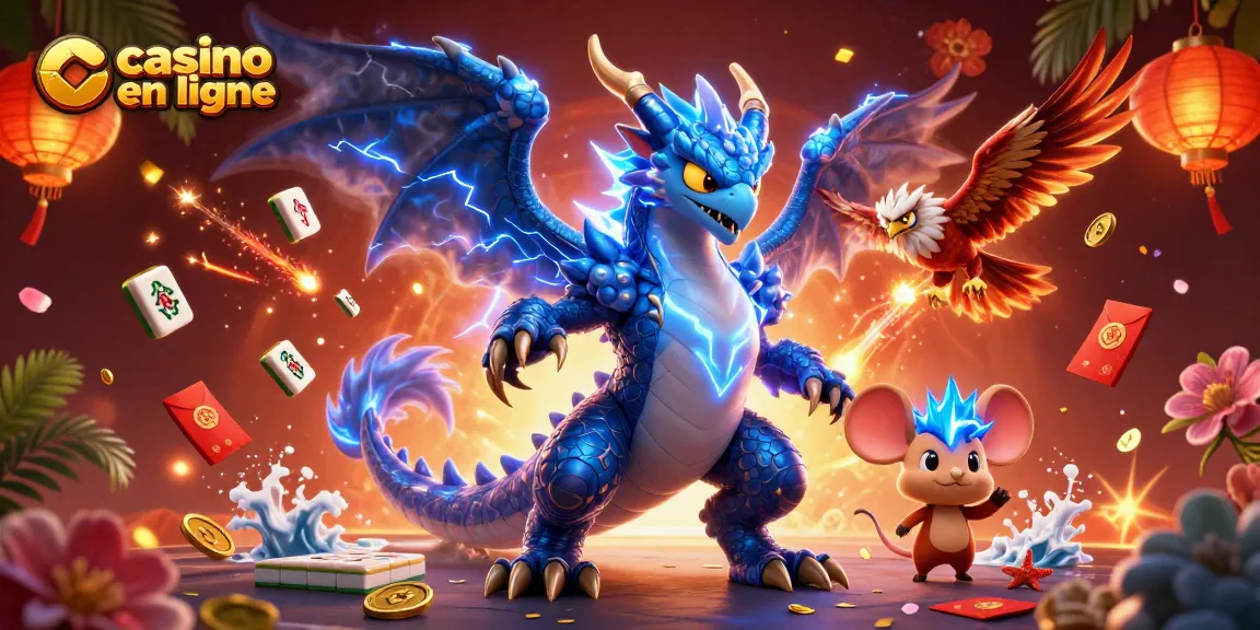 Jouez à des jeux de casino en ligne avec énergie et animation, entouré d'éléments de jeu vibrants.