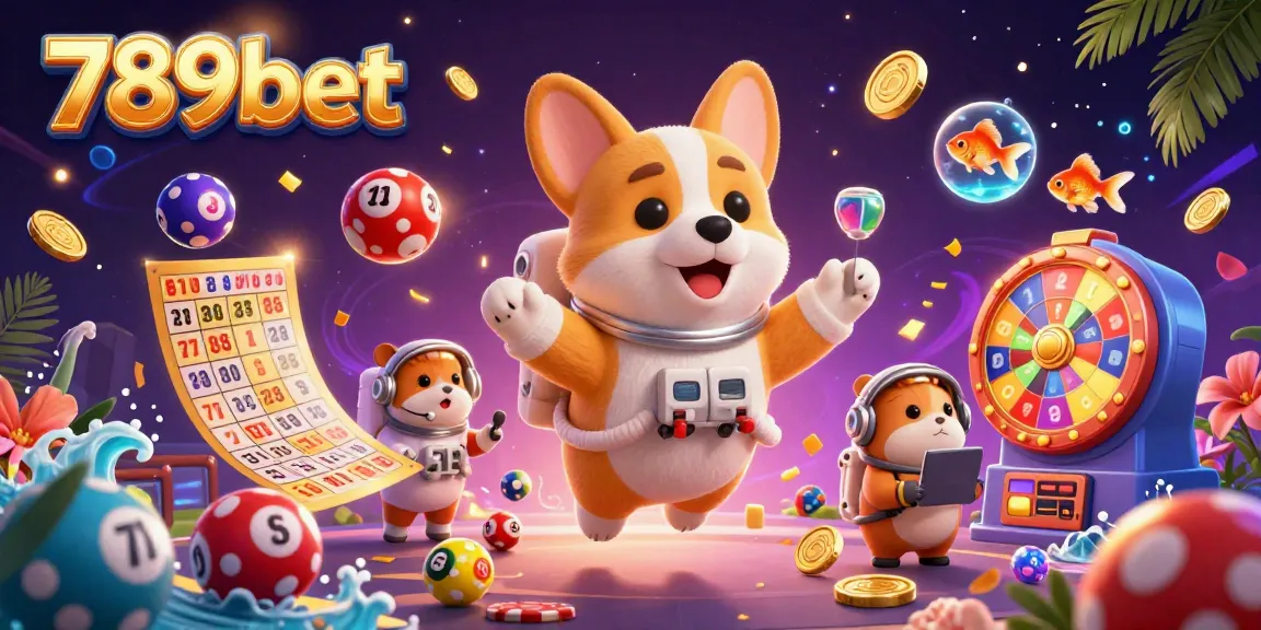 Engage with thrilling lottery action at 789bet amidst vibrant casino scenery.