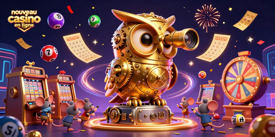 Jouez avec le nouveau casino en ligne, une illustration captivante de machines à sous et de loteries.