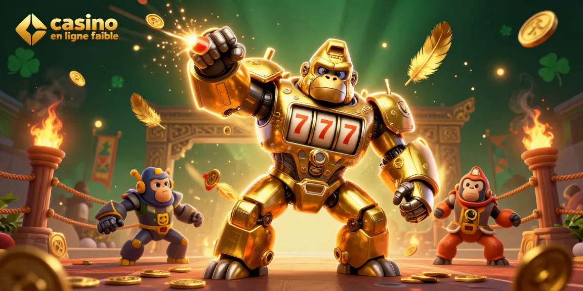 Découvrez casino en ligne fiable avec un gorille mech transformateur et des éléments de jeu captivants.