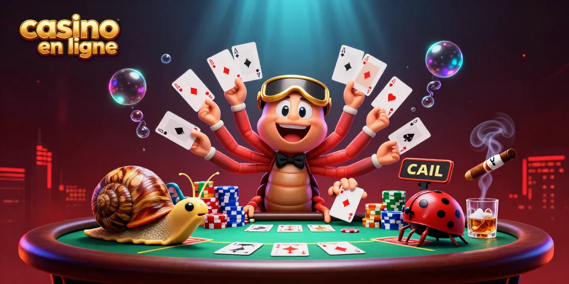 Terminez votre mise dans un casino en ligne avec un croupier mille-pattes et un haut rouleau d'escargot.