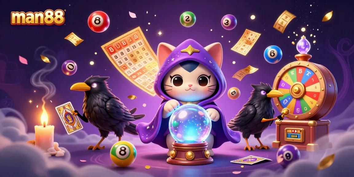 Experience the thrill of winning with man88's vibrant lottery elements and enchanting characters.